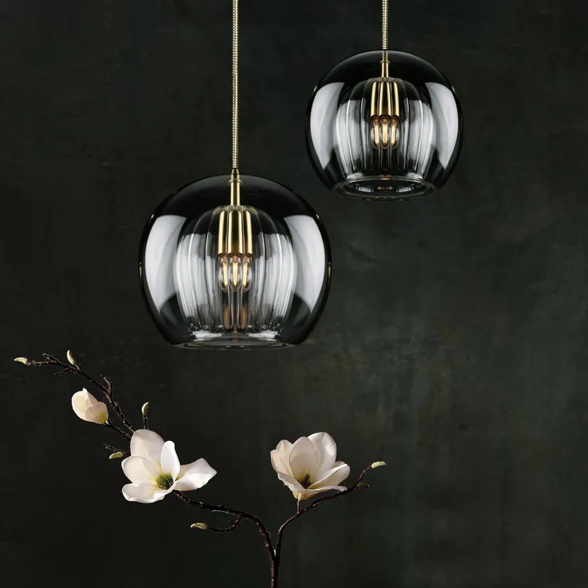 Modern Pleated Glass Pendant Light G49