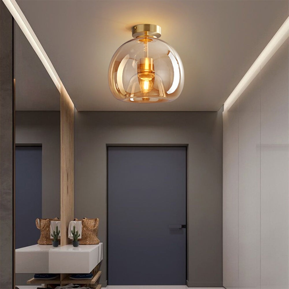Retro Bubble Concave Glass Ceiling Lamp M05