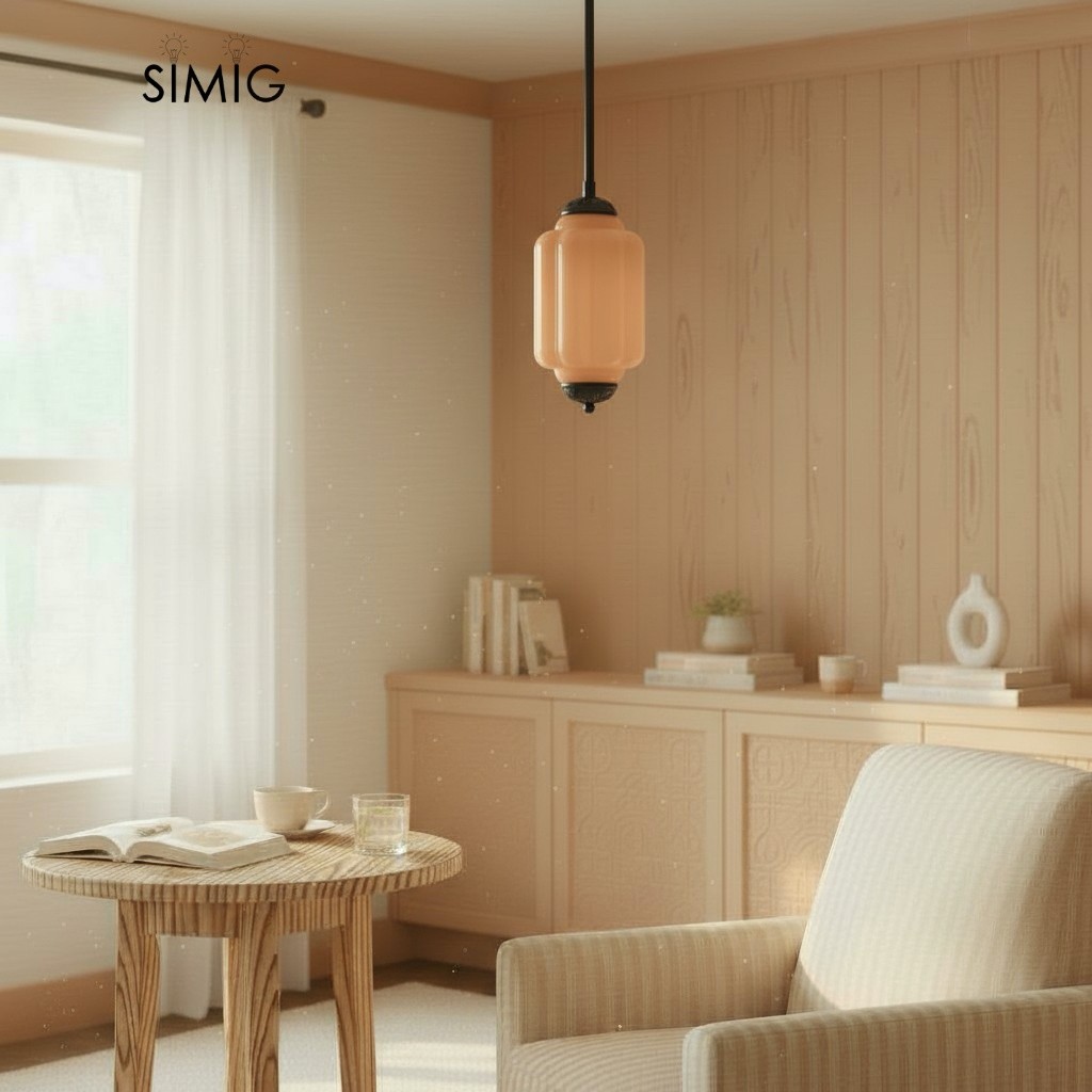 Eloise Vintage Glass Pendant Light - Elegant Pendant Lamp for Living Room G23