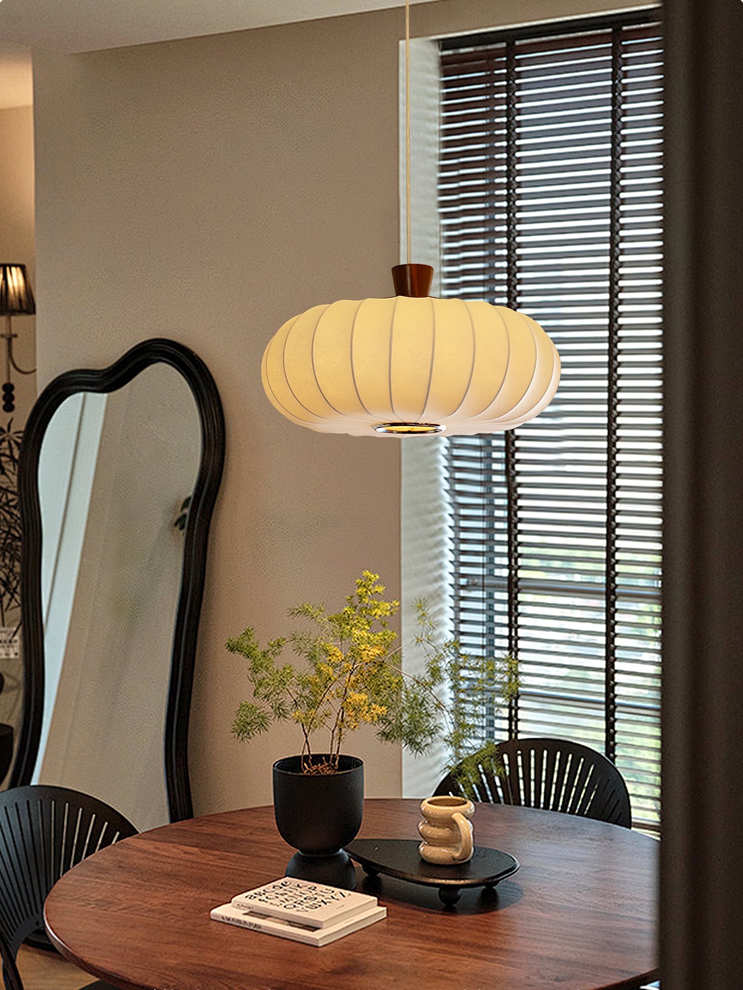 Classic Silk Lantern Pendant Light M410