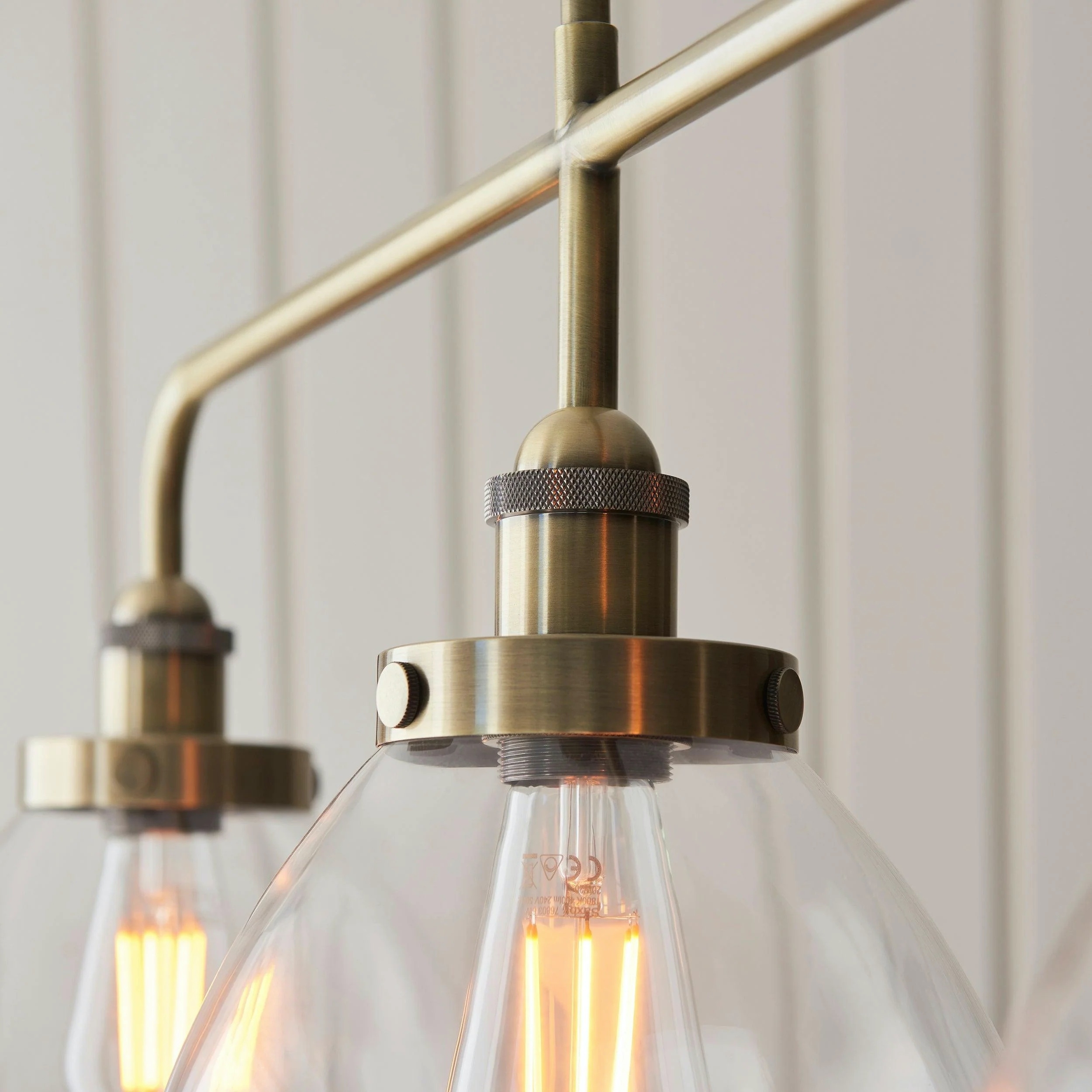 Novera Industrial 3 Light Linear Pendant Light - Modern Metal Style for Kitchen & Dining Room T1009