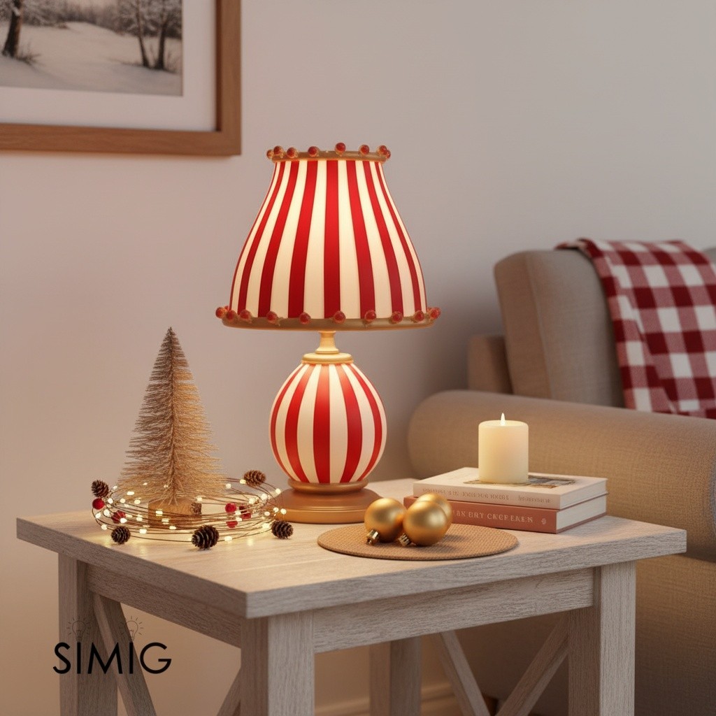Festilo Circus-Style Metal Table Lamp — Vintage Living Room Accent S278