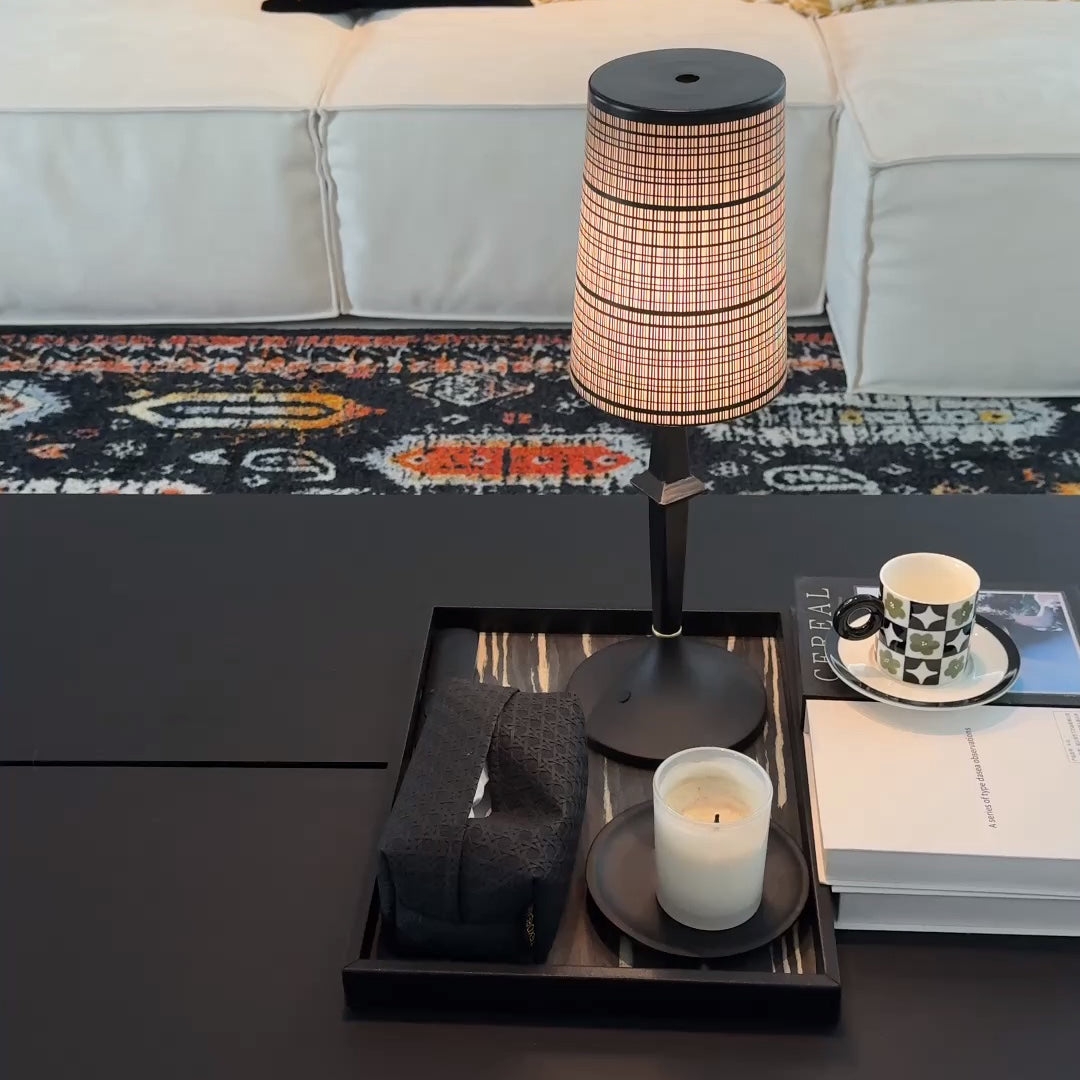 Devon Black Table Lamp (Built-in Battery) T1933