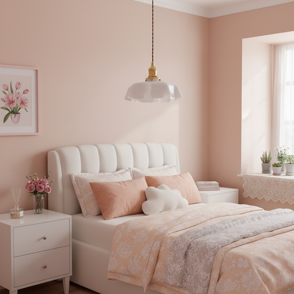 Aluneroa Vintage Inspired Flower Pendant Lamp Soft Curved Silhouette for Interior Lighting T1084