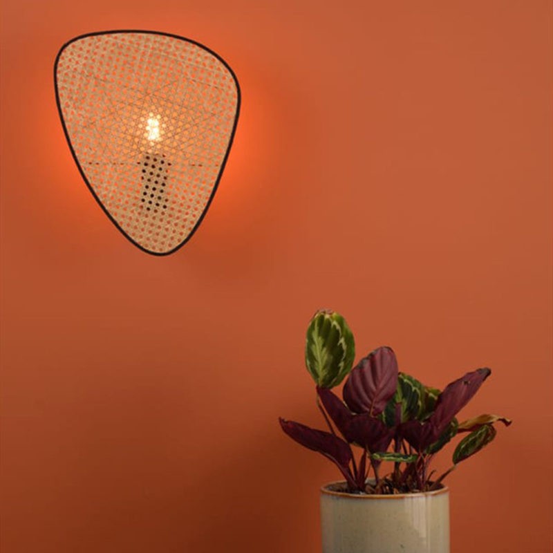 Rustic Wall Light – Rattan Design for Living Room