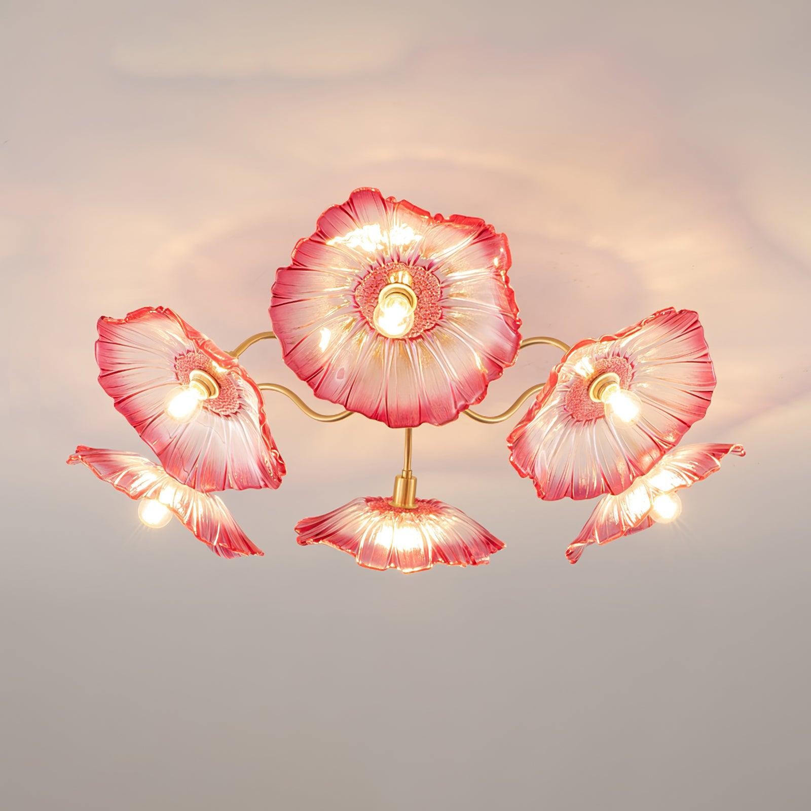 Murano Glass Flowers Ceiling Light P049