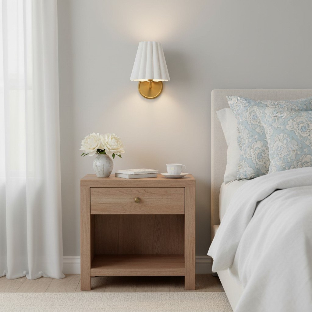 Ruffmeto Modern Pleated Wall Lamp - Elegant Accent Light for Hallways T474