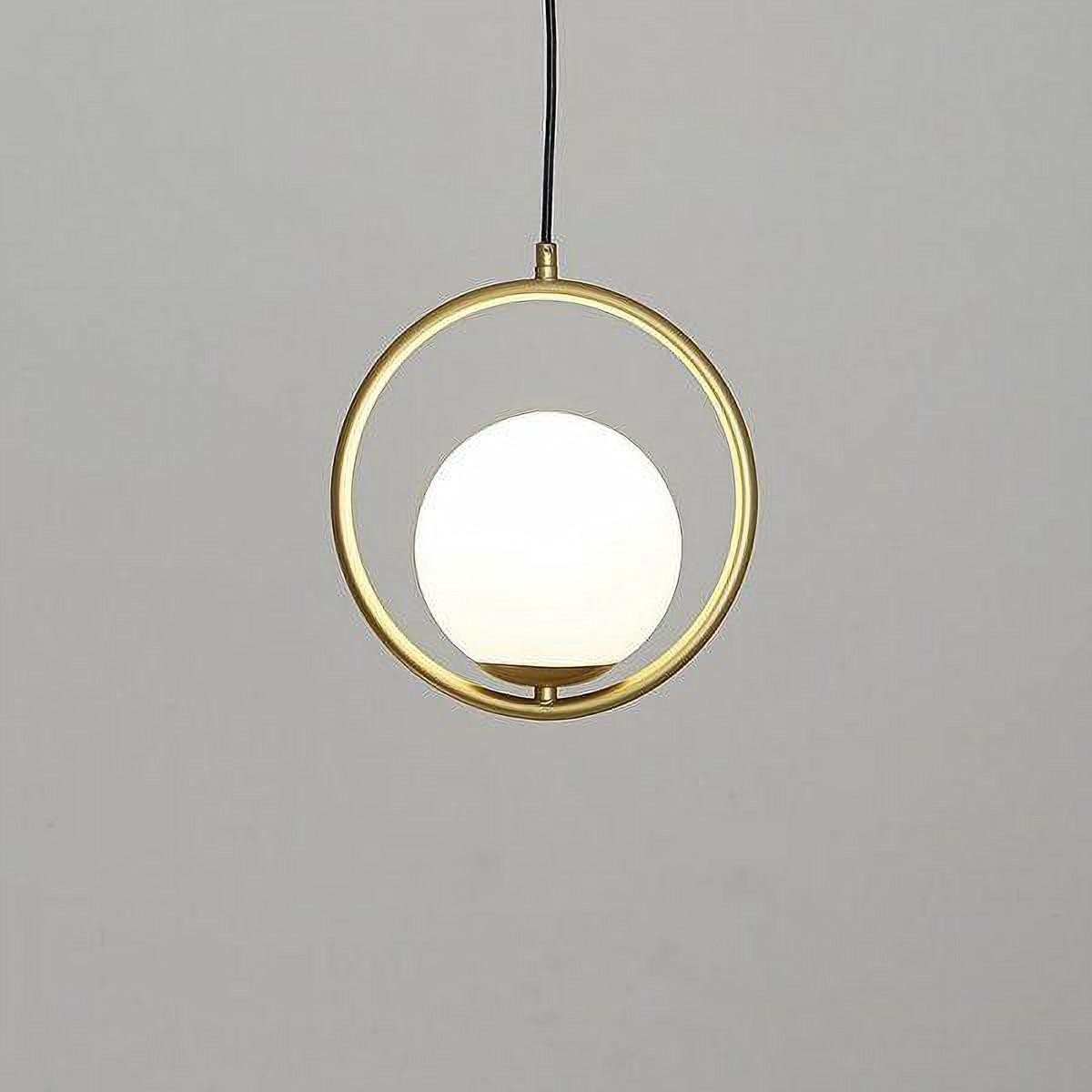 Halozen Pendant Lamp - Elegant Metal and Glass Pendant for Living Room