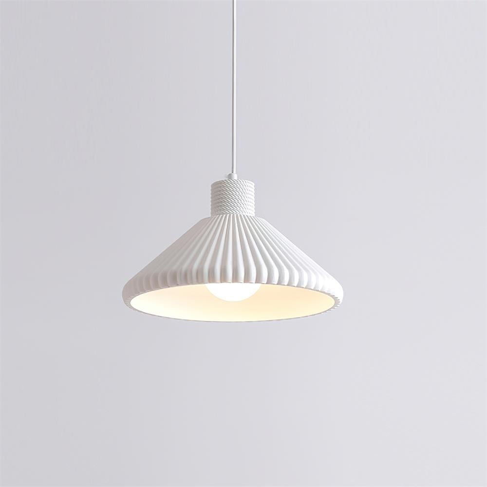Cream Style Cone Striped Pendant Lamp M229