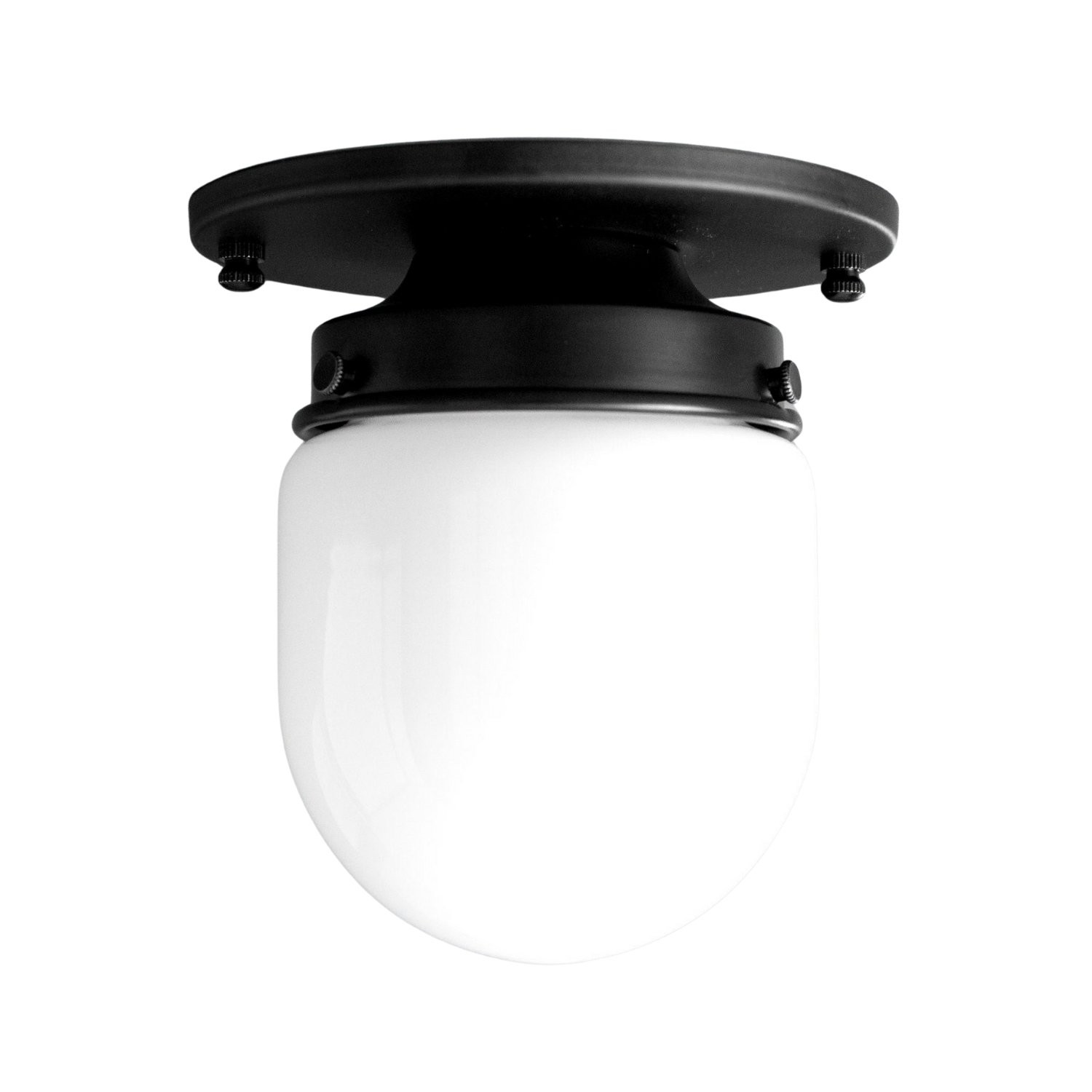 Opal Globe Ceiling and Wall Flush Mount - Art Deco Light for Corridor T300