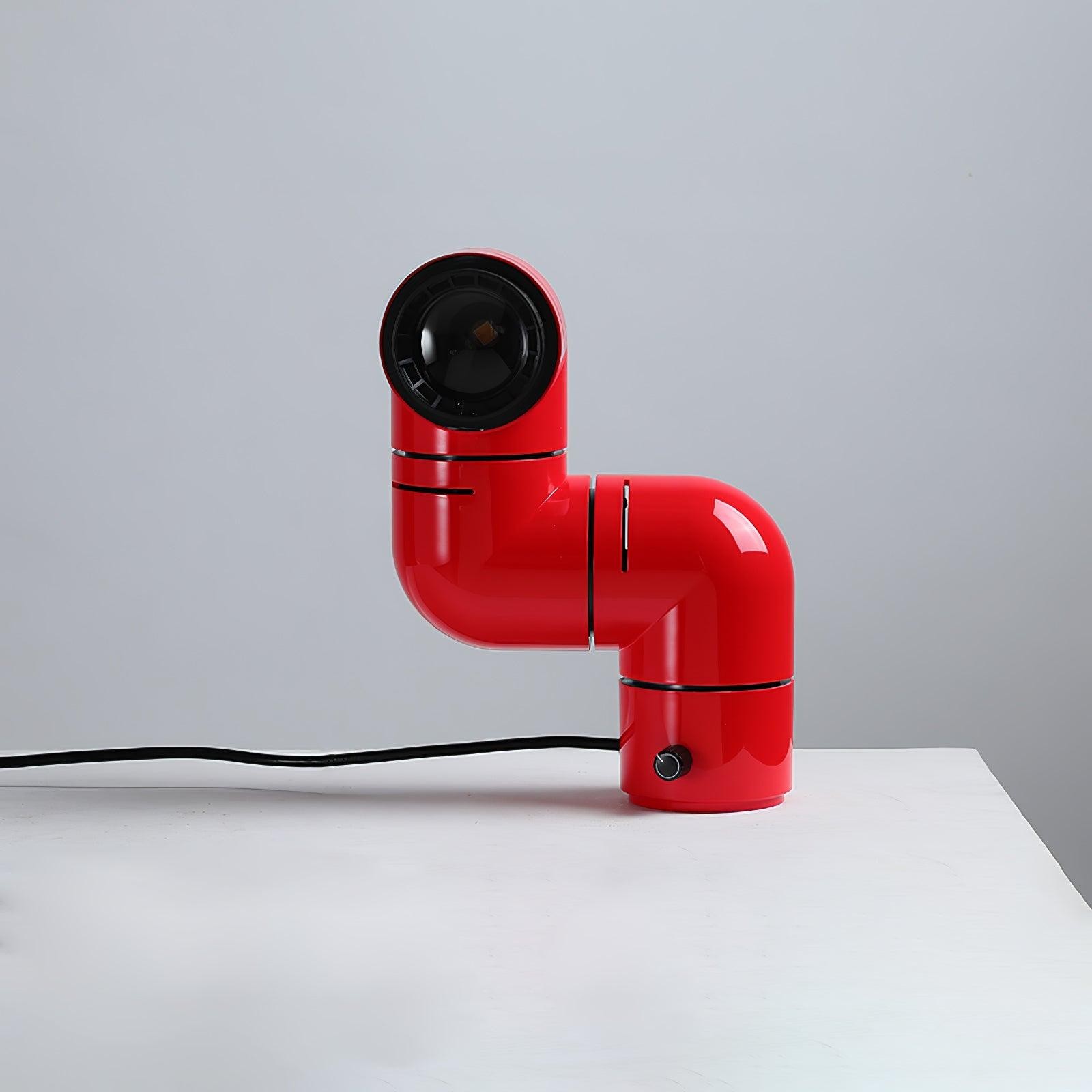 Red Tubular Table Lamp Suitable For Bedroom M504