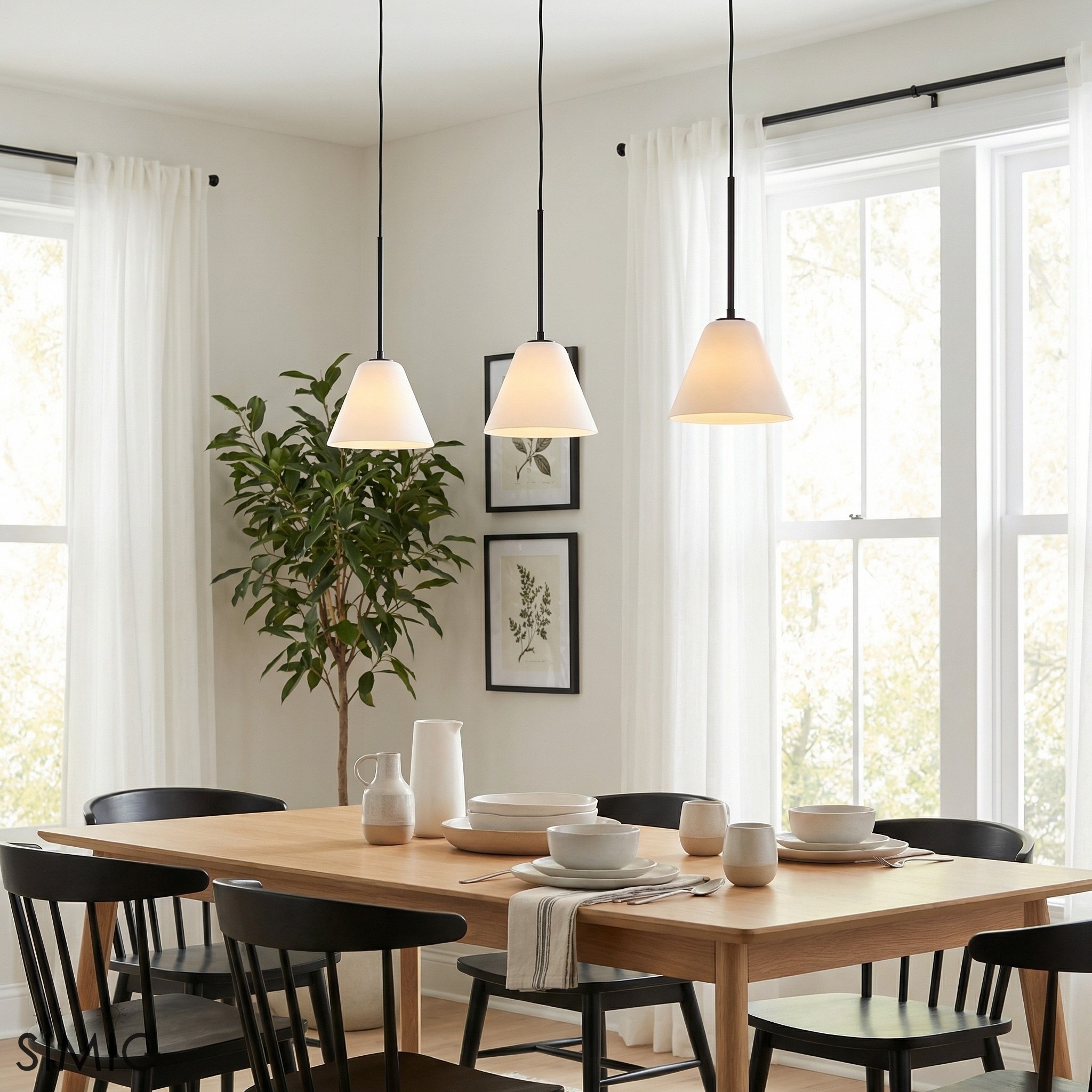 Conica Clean Line Glass Cone Pendant Fixture - Modern Bar Counter T104