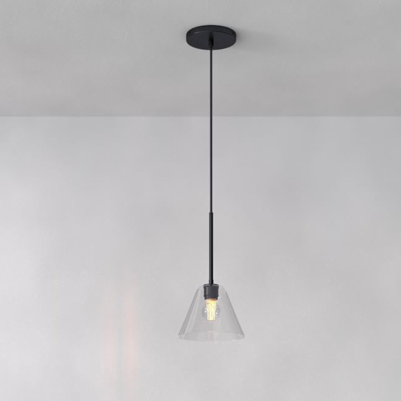 Conica Clean Line Glass Cone Pendant Fixture - Modern Bar Counter T104