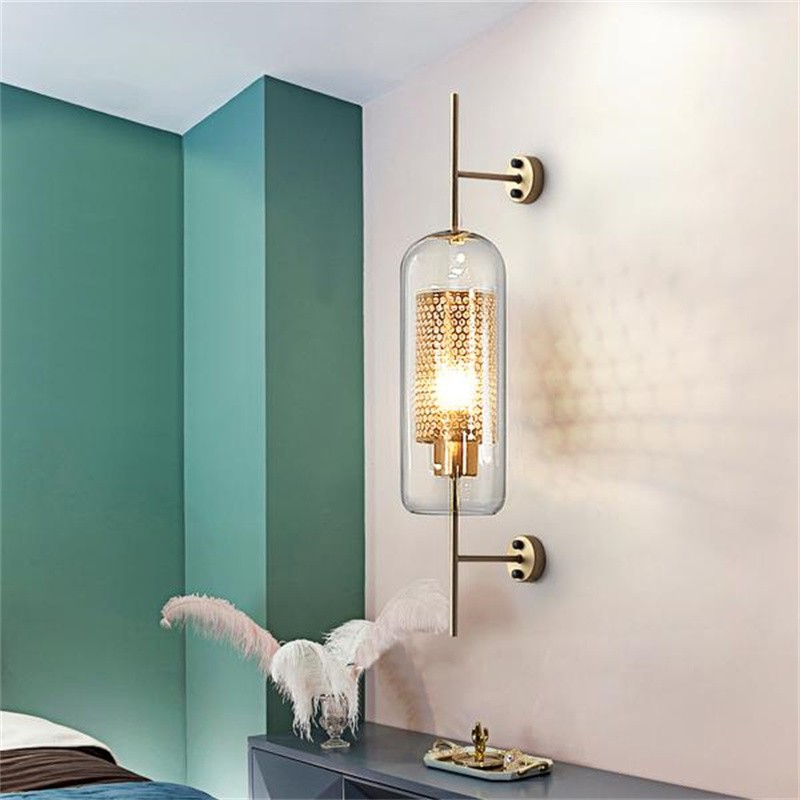 Vintage Modern Chiswick Glass Wall Lights for Bedside Living Room