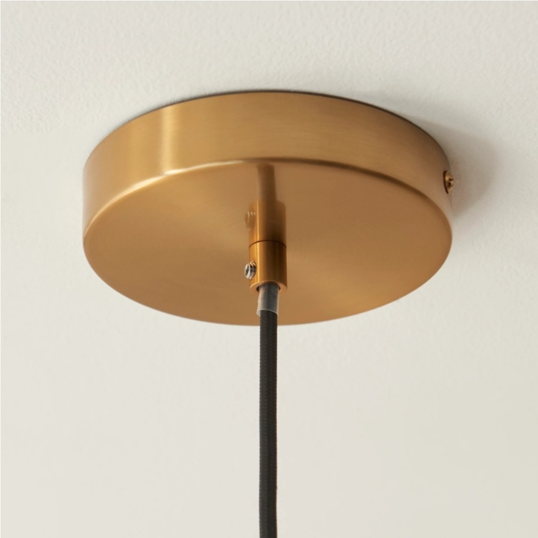Korlisse Natural Stone and Glass Pendant Light - Stylish Lamp for Lounge or Living Room T929