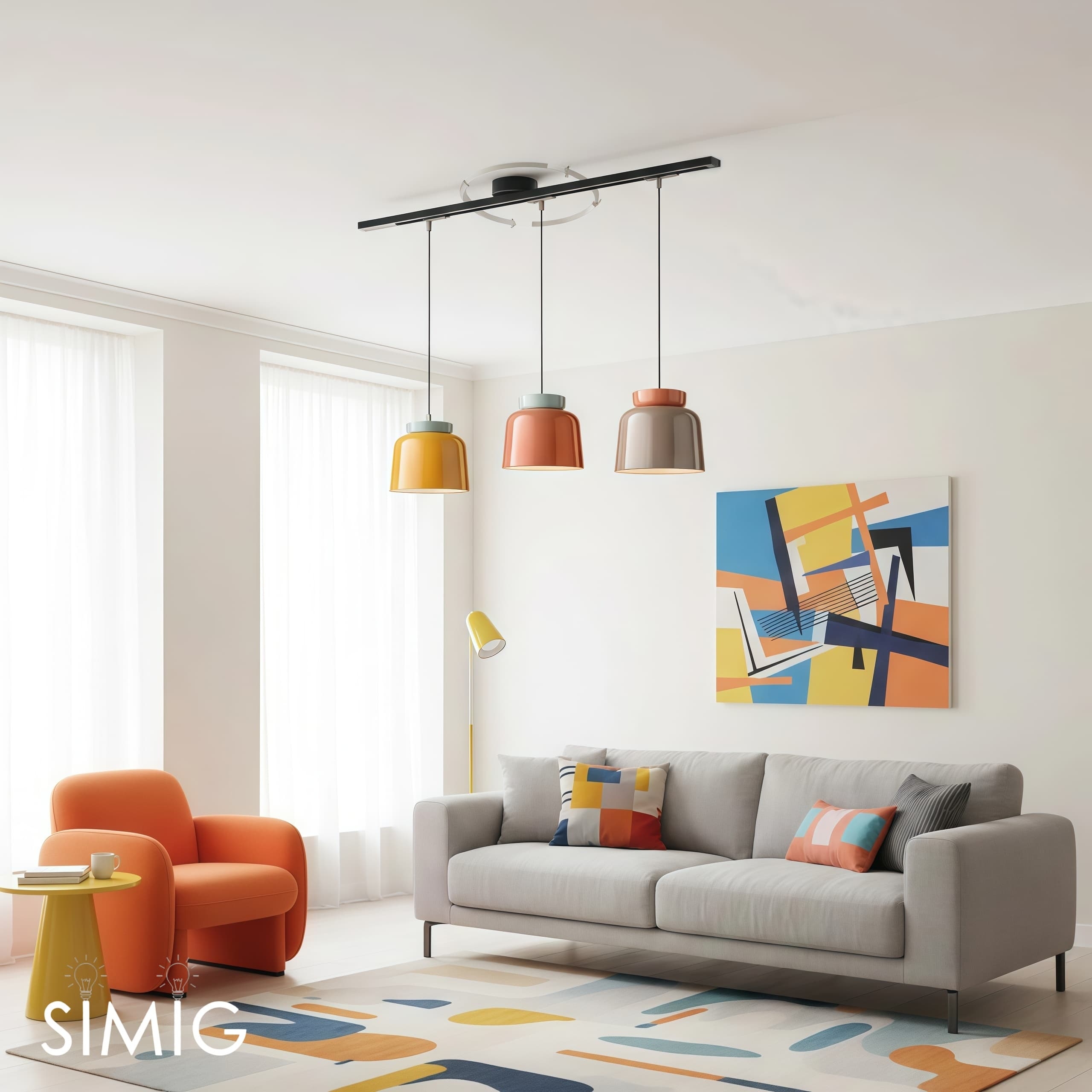 Axitra Rotatable Pendant Light Ceiling Rail – Sleek Adjustable Track for Pendant Lights Contemporary N21