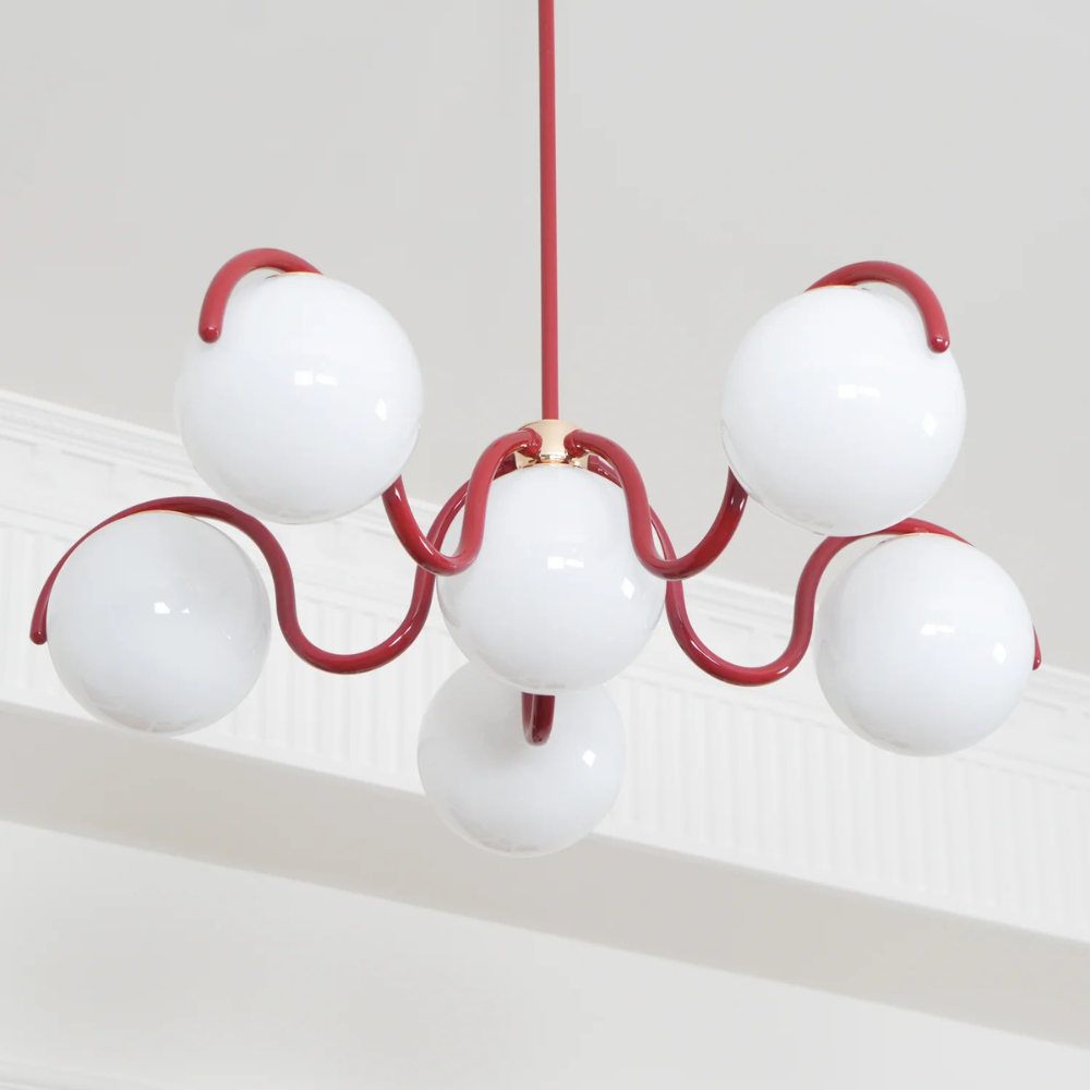 Sculptural Linear Chandelier with Elegant Flowing Silhouette S223