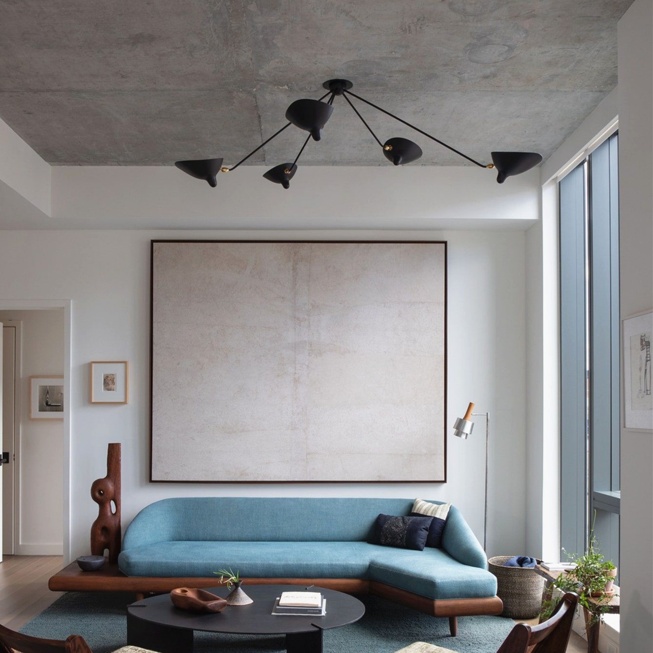 Arclume Arc Ceiling Lamp - Mid Century Multi Arm Light for Living Room