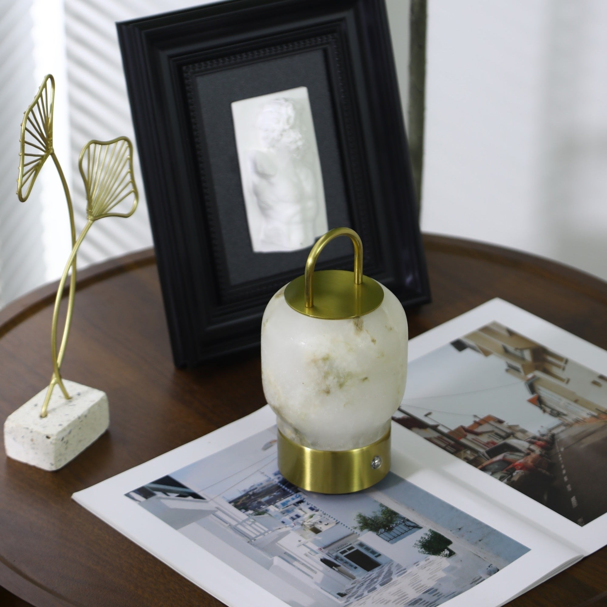 Alabaster Portable Rechargeable Table Lamp T1621