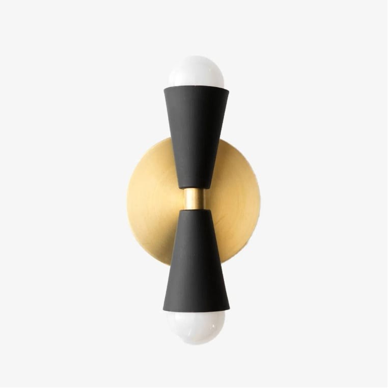 Pyralis  Cone Shade  Double Wall Light - Contemporary Living Room Glow T334