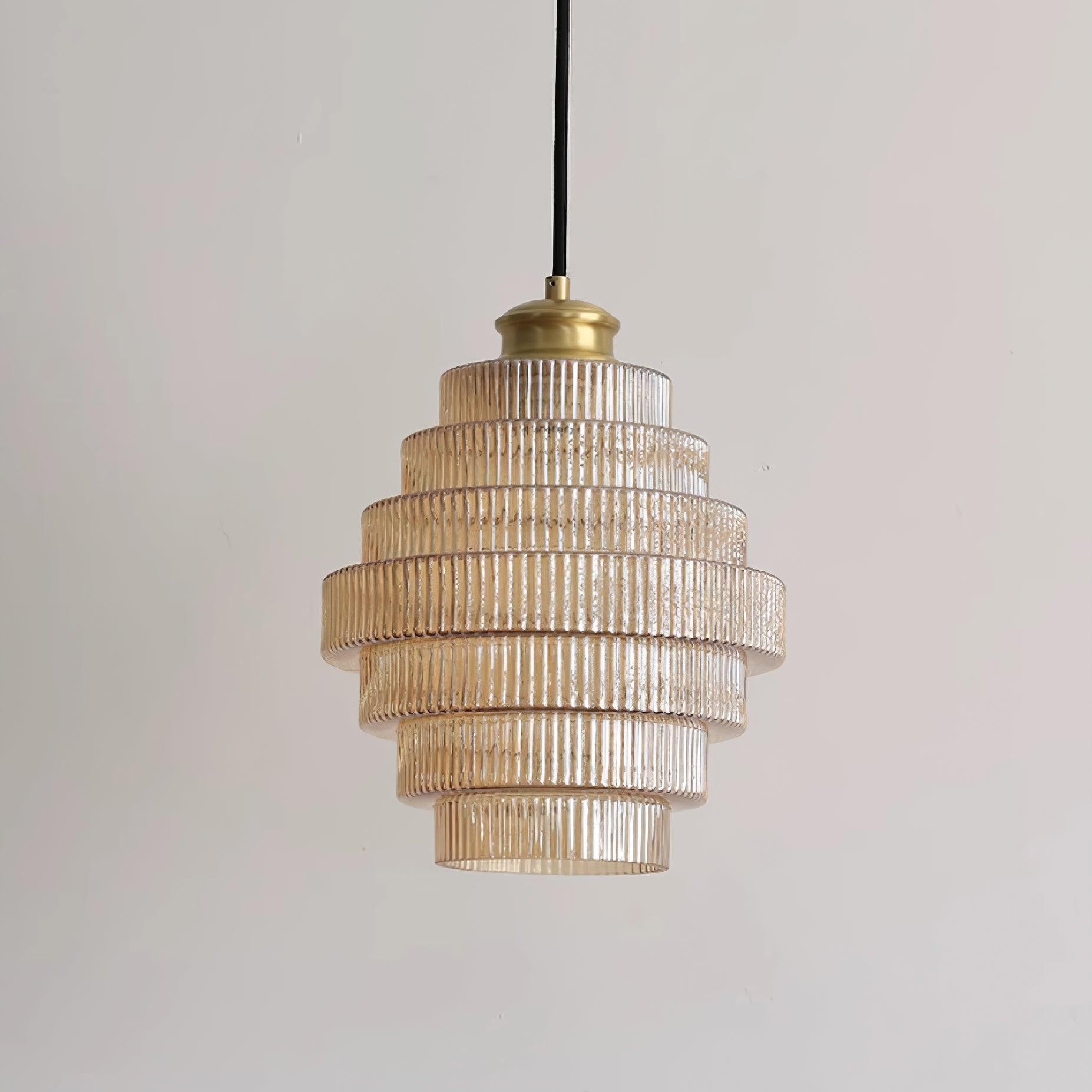 Modern Creative Pleated Design Glass Pendant Lamp M48