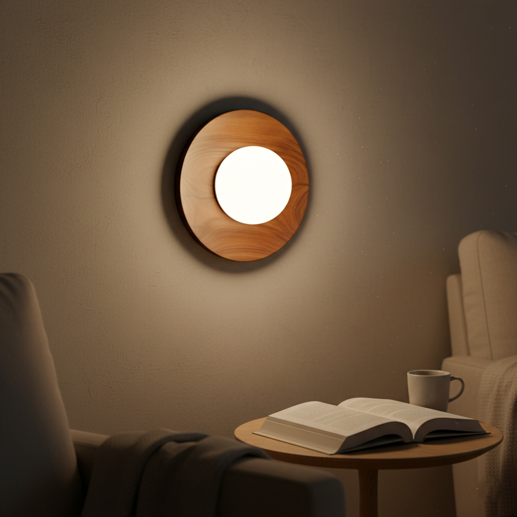 Nordic Minimalist Natural Wood LED Wall Light T2004