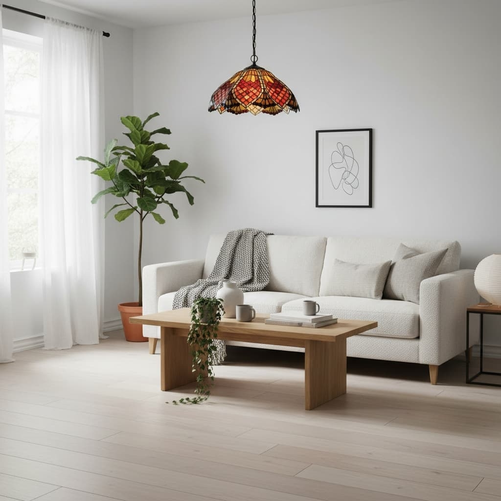 TF Orsino Vintage Art Deco Pendant Light - Textured Glass Lighting for Bedrooms & Halls T901