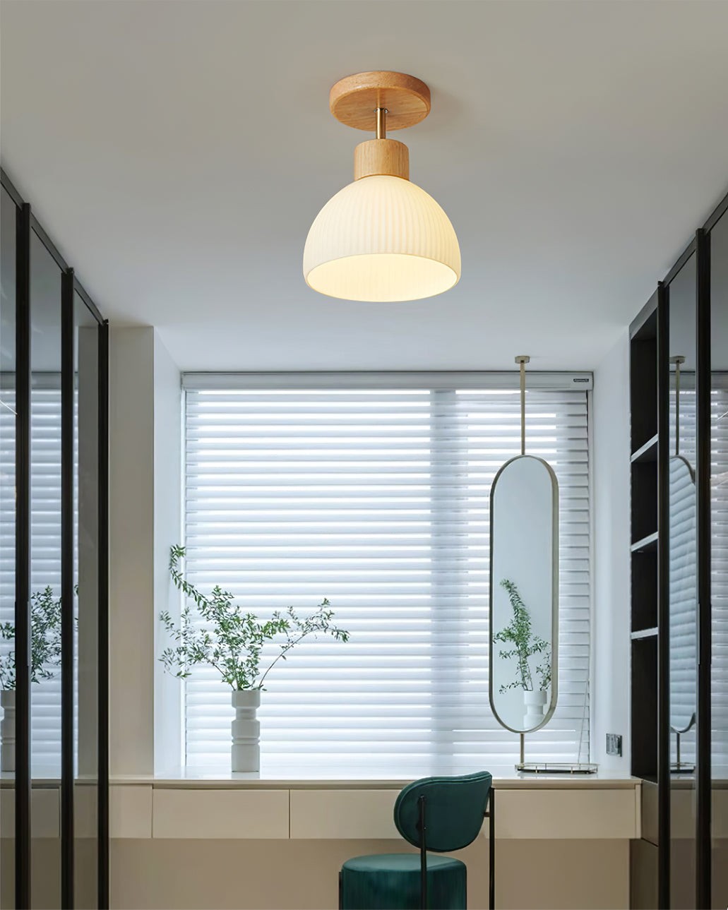 Nordic Wood Style LED Ceiling Lamp M76