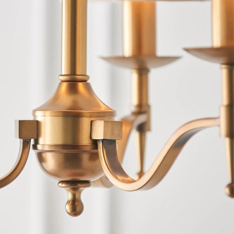 Tela Timeless Classic Elegant Multi Arm Stanford Chandelier - Metal Fabric Lighting for Living Room T820