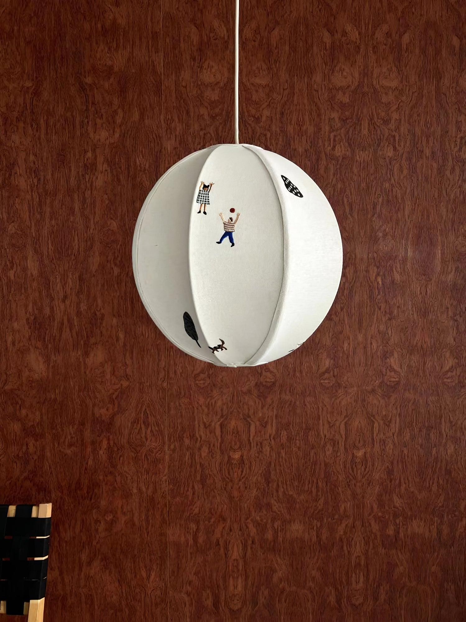 Park Embroidered Textile Pendant Lamp M337