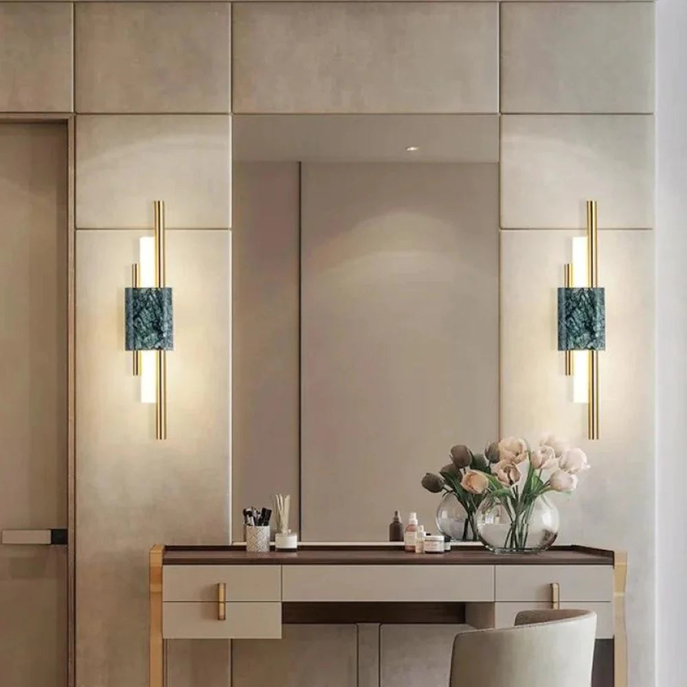 Refined Radiance Marble Accents Wall Light T2011