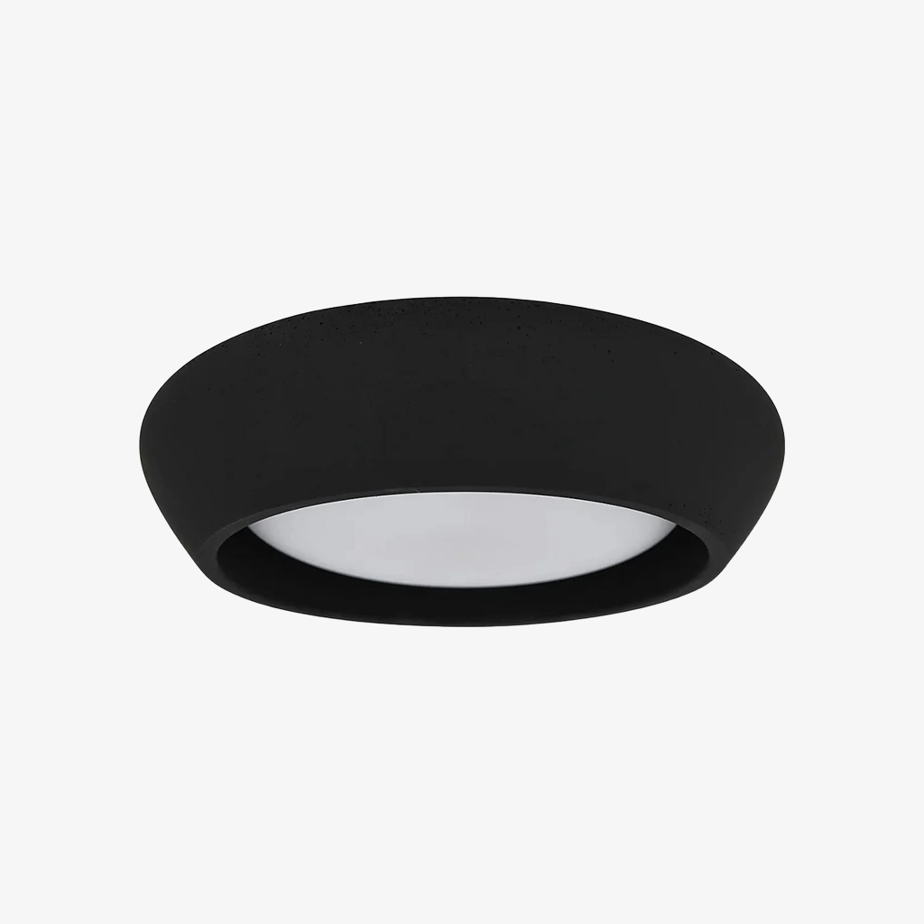 Monocem Minimalist Concrete Ceiling Fixture – Stylish Flush Mount Light for Living Room T1086