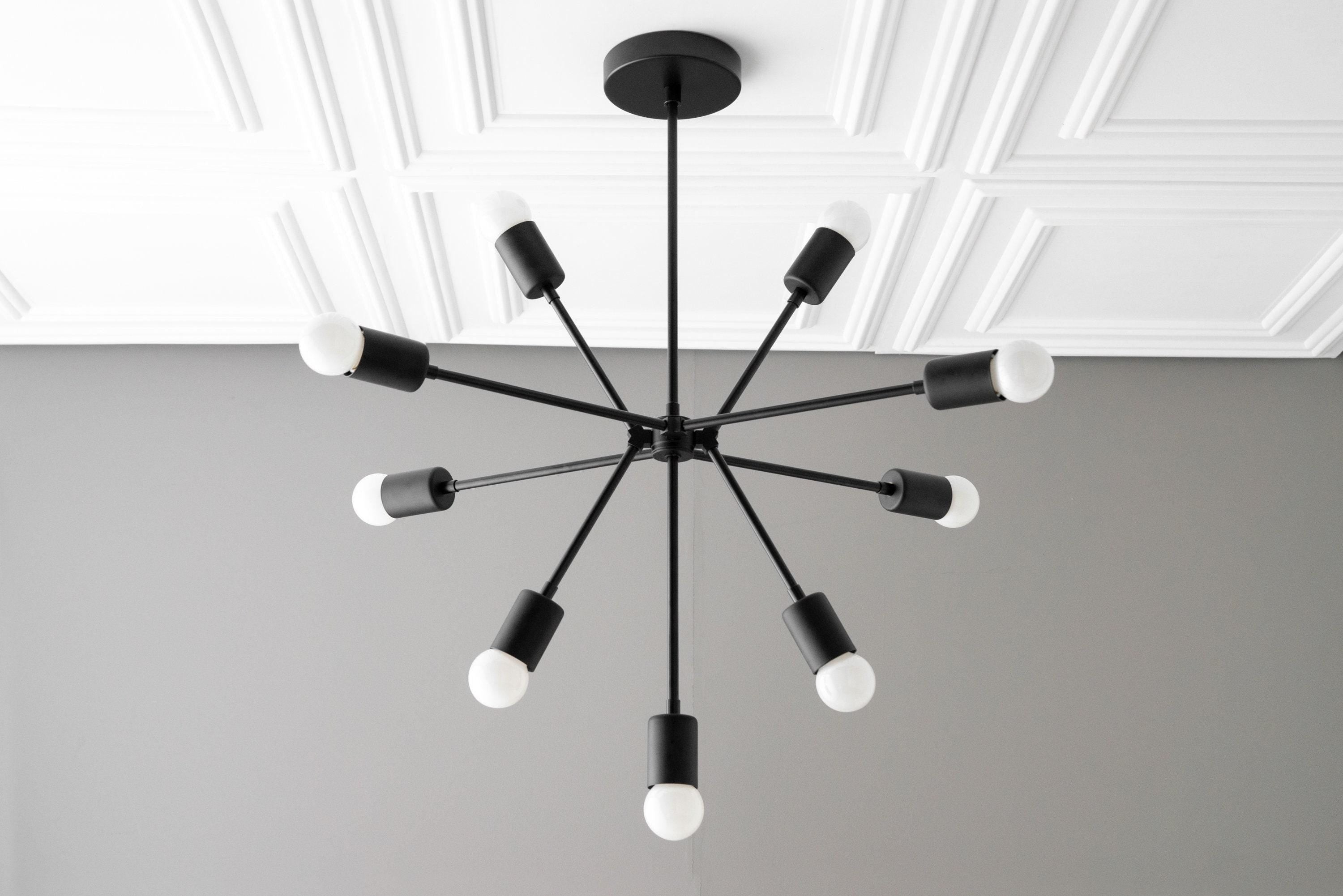Mobilux Line Modern Chandelier - Mid Century Ceiling Light Fixture T349