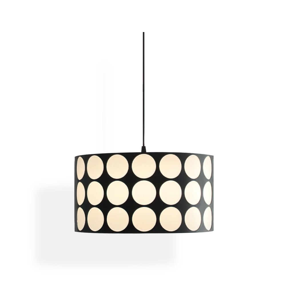 Fabric Drum Polka Dots Pendant Lamp S365