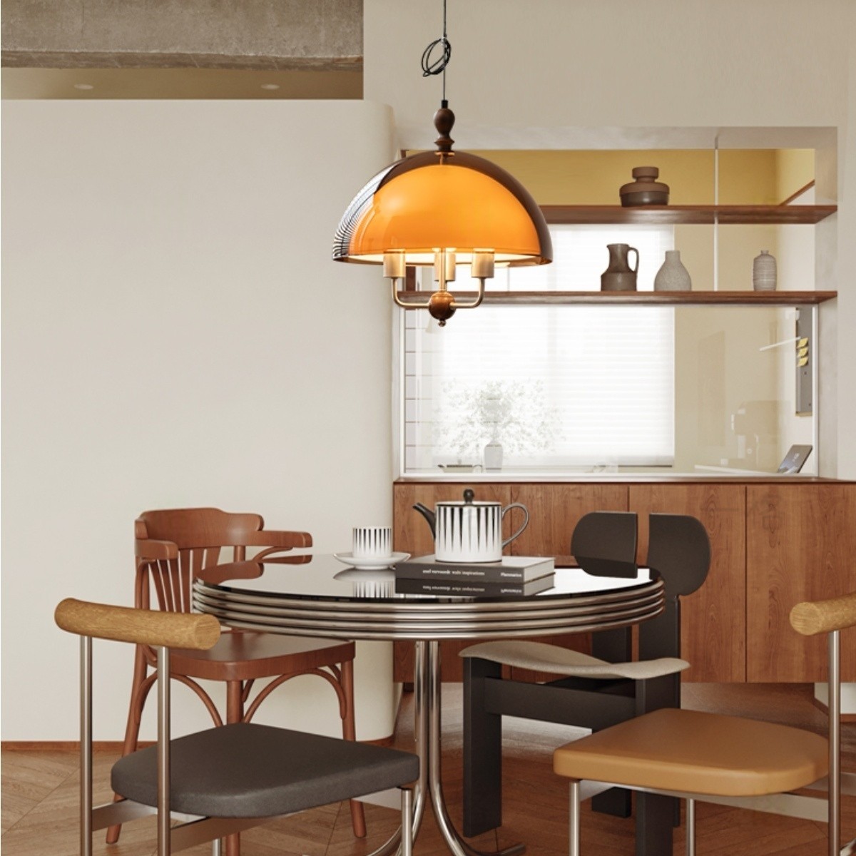 French Medieval Style Sunset Afterglow Acrylic Pendant Light S254