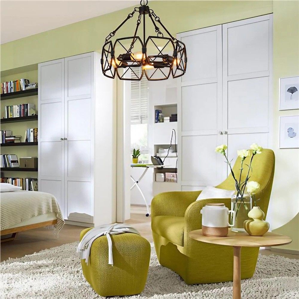 Rustic Industrial Cage Pendant Light S151