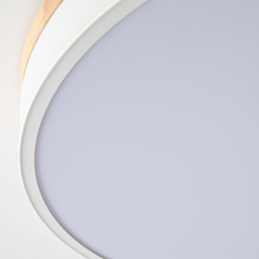White Round Wooden Ceiling Lamp M197