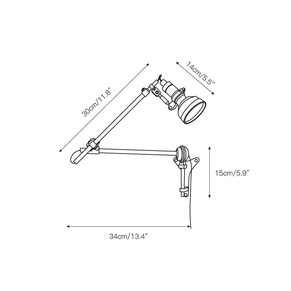 Ralph Rocker Arm Plug-in Wall Lamp T1713