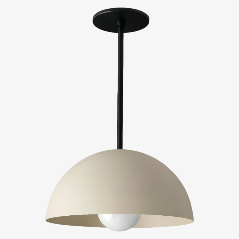 Metio Dome Neutral Dome Pendant - Modern Metal Accent Lighting T381