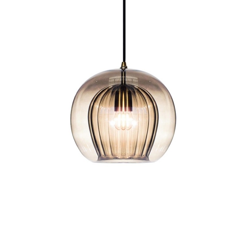 Modern Pleated Glass Pendant Light G49