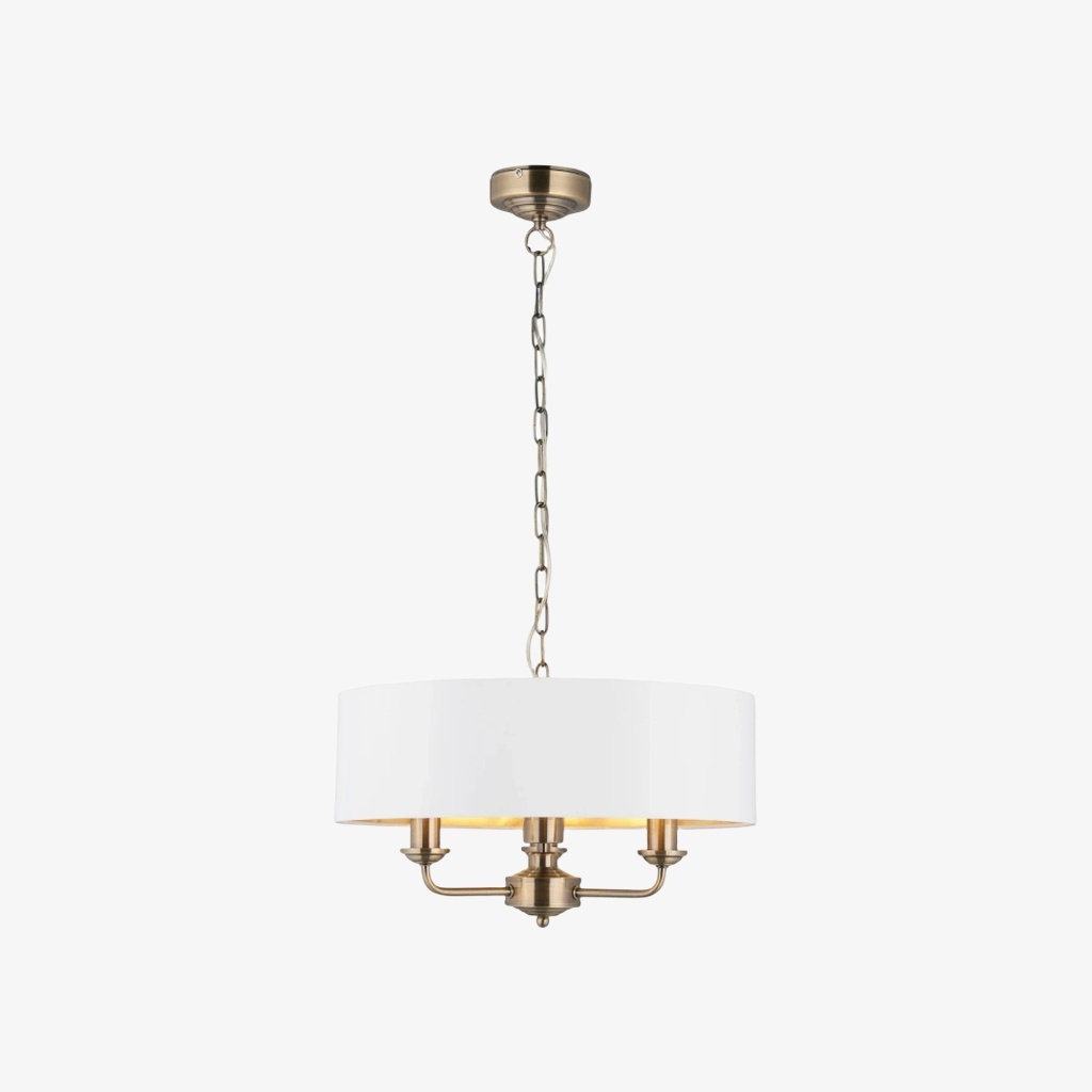 Tela Pendant - Elegant Linen Shades and Classic Dining Room Lighting T667