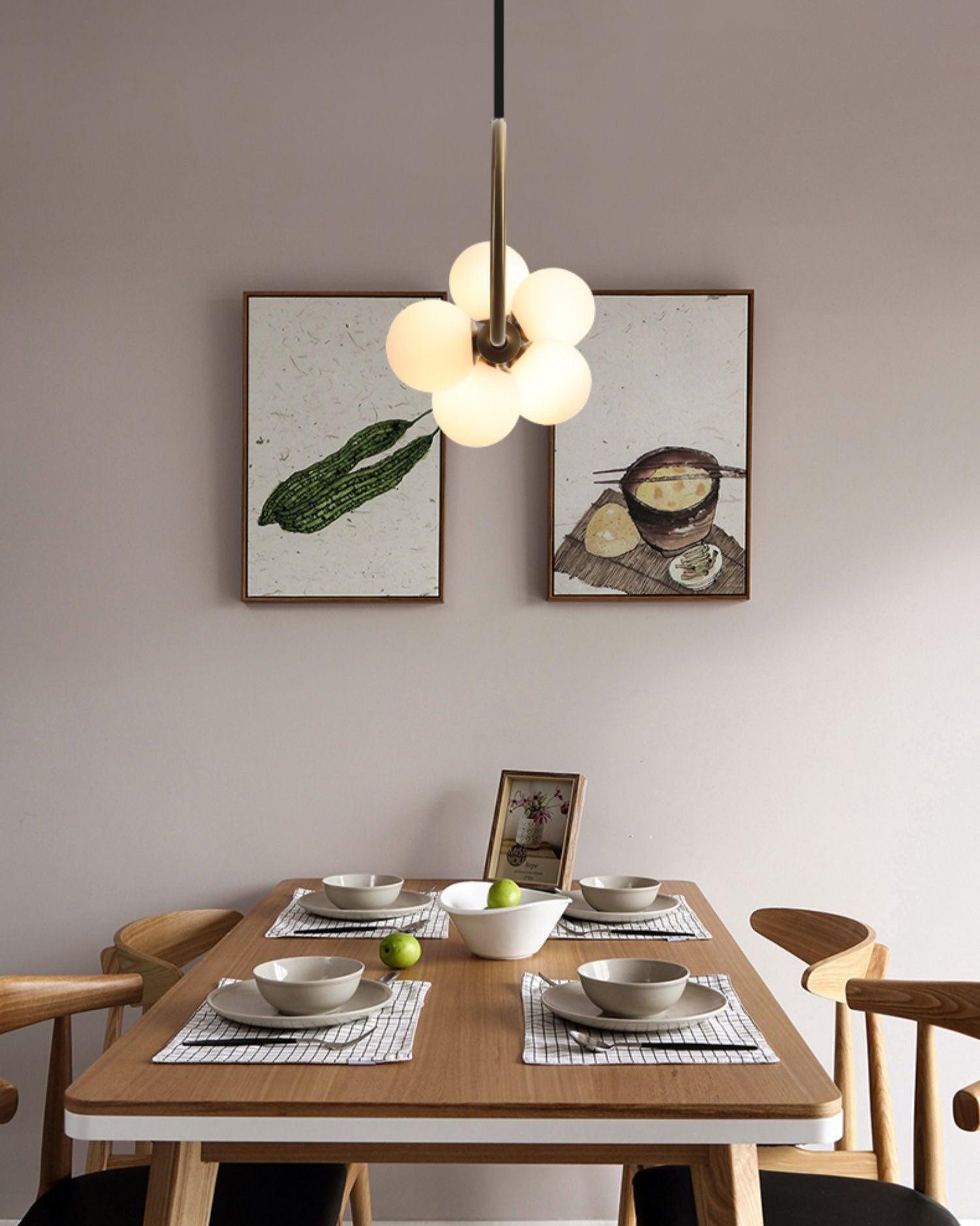 Modern Walnut Simple Chandelier M32