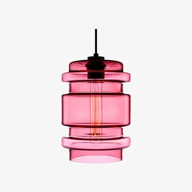 Modern Geometric Glass Pendant Light - Home Decor Multiple Colors Lighting S377