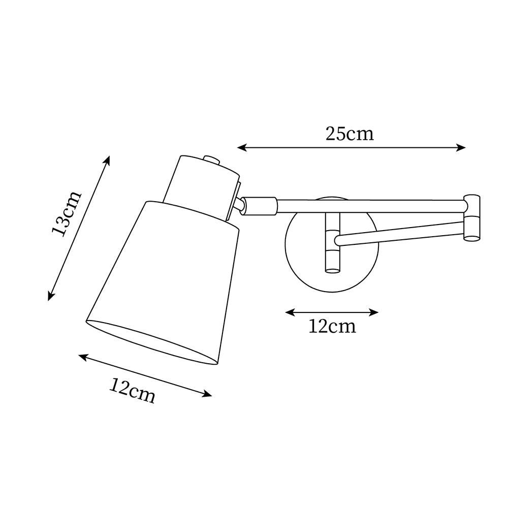 Wooden Adjustable Wall Lamp M291