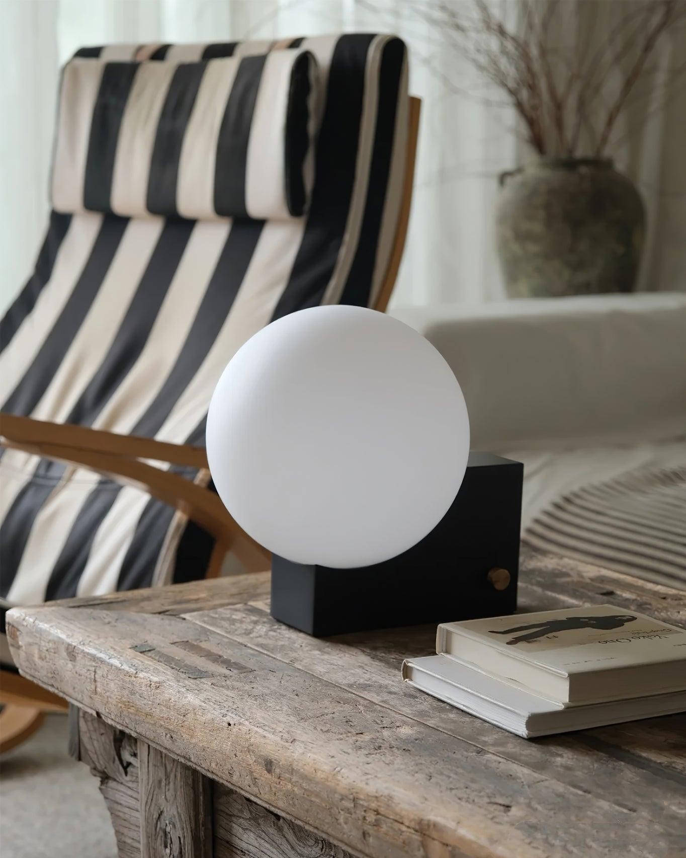 Geometric Lamp Base Glass Globe Table Lamp M362