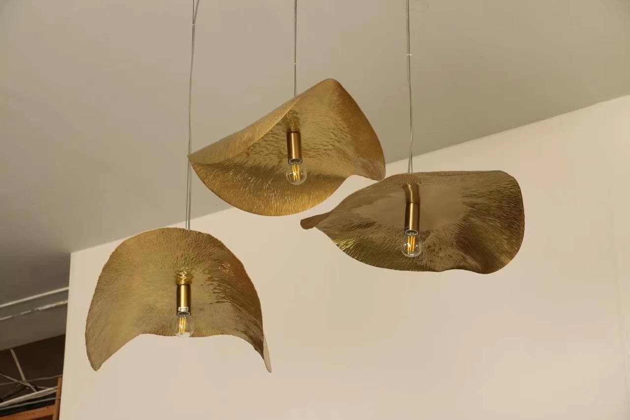 Hammered Brass Suspension Light T114