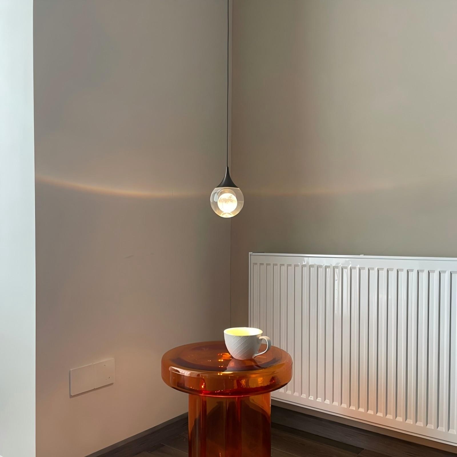Moon Clear Glass Ball Pendant Light S205