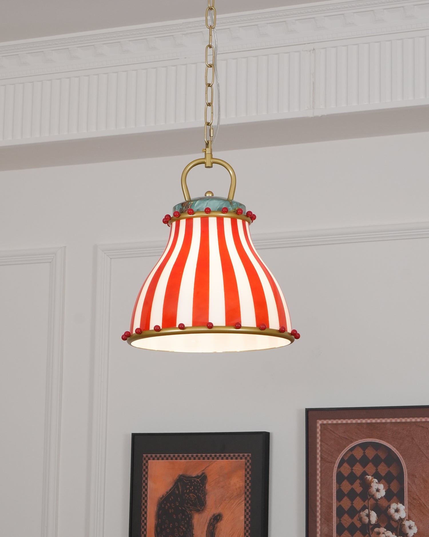 Festilo Circus Striped Glass Pendant for Dining & Living Spaces M66
