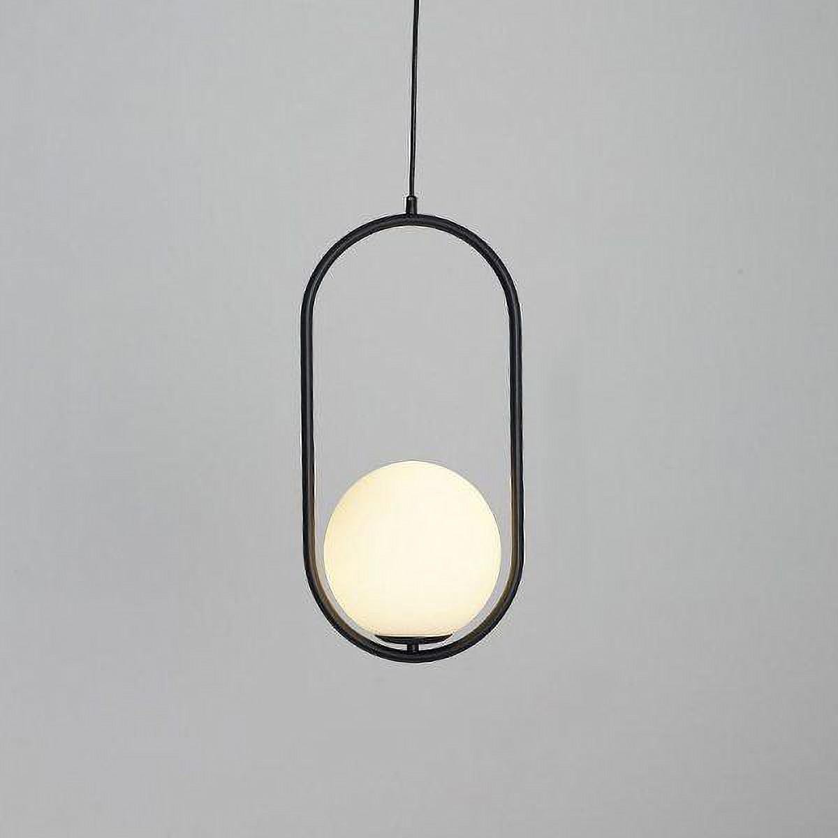 Halozen Pendant Lamp - Elegant Metal and Glass Pendant for Living Room