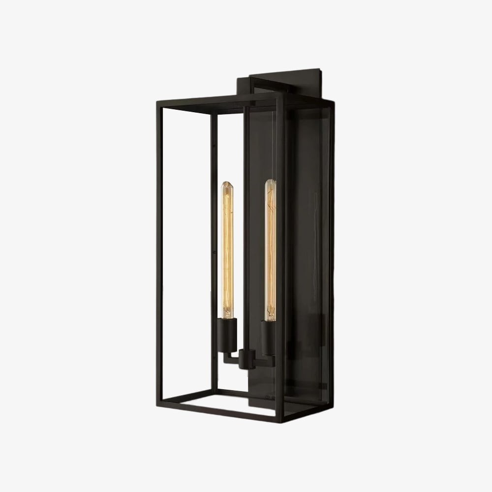 Classic Beckman Vintage Wall Sconce - Steel & Glass Linear Design T463